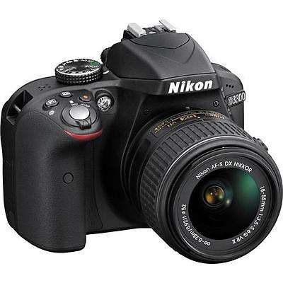 Nikon D3300 24.2 MP Digital SLR W/ NIKKOR 18-55mm f/3.5-5.6G VR II Lens Black
